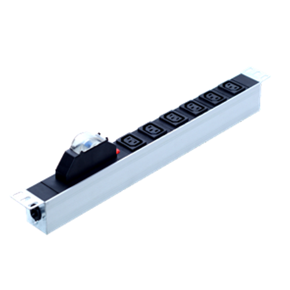 19" 6'lı Power Ledli Alüminyum C13 Grup Priz
